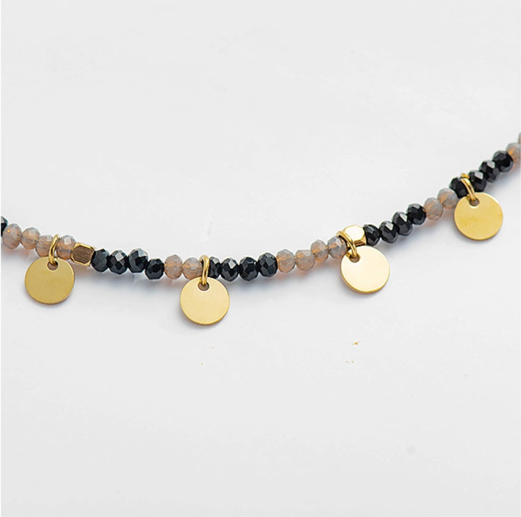 Handmade crystal bead necklace